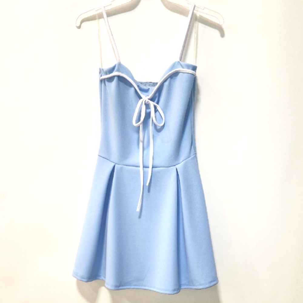 Light Blue Spaghetti Strap Dress